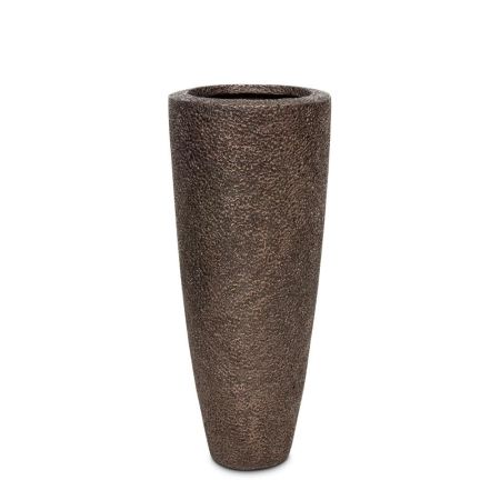 Decorative planter with embossed surface Bronze 37x90cm