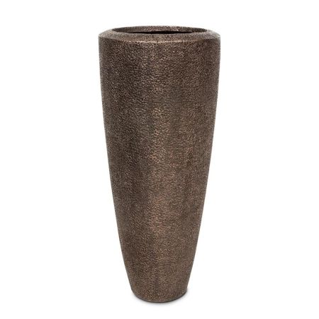 Decorative planter with embossed surface Bronze 52x120cm