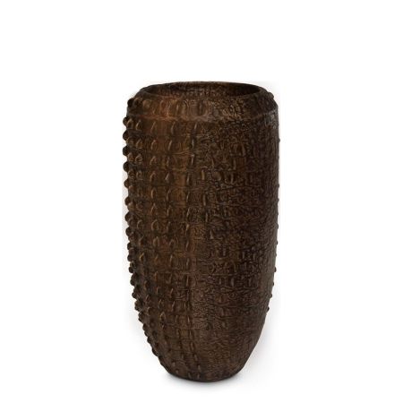Decorative planter with embossed surface Bronze 50x100cm