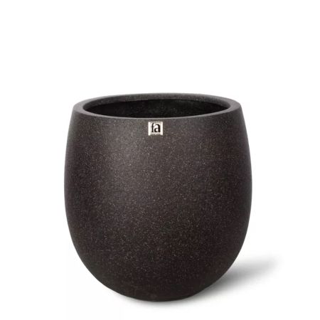 Decorative pot with granite look surface Brown 49x55cm