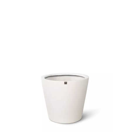 Decorative pot with conical shape White 40x35cm