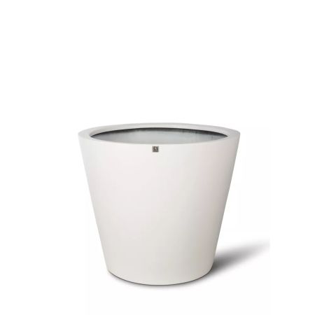 Decorative pot with conical shape White 58x50cm