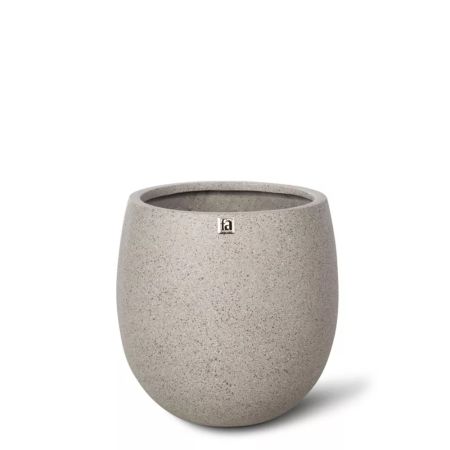 Decorative pot with granite look surface Grey 37x43cm