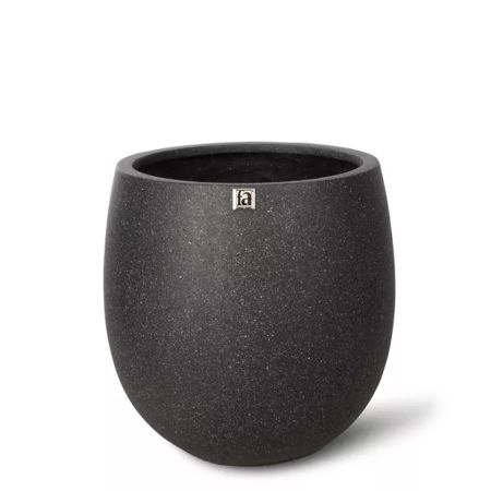 Decorative pot with granite look surface Anthracite 49x55cm