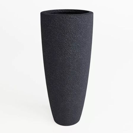 Decorative planter with embossed surface Anthracite 52x120cm