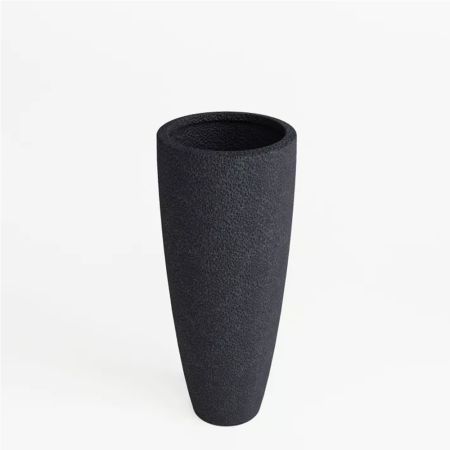 Decorative planter with embossed surface Anthracite 31x70cm