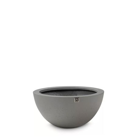 Decorative pot with stone look surface Grey 37x17cm