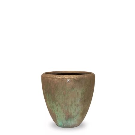 Decorative pot with oxidized surface Bronze 41x41cm