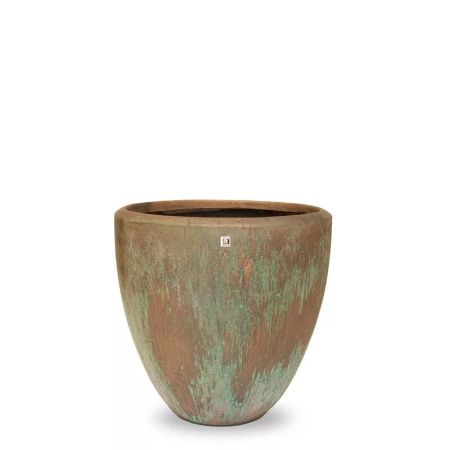 Decorative pot with oxidized surface Bronze 50x50cm