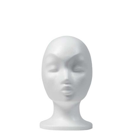 Διακοσμητικό γυναικείο κεφάλι Λευκό  29x52cm