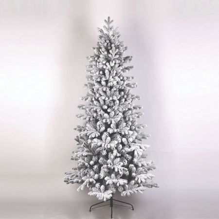 Decorative artificial Christmas tree - MANXATAN FLOCKED mix PVC PE 210cm
