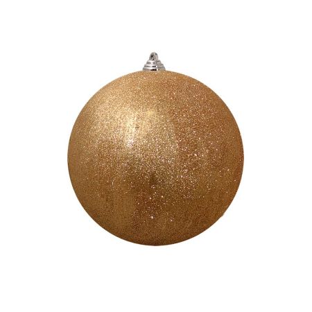 XL Διακοσμητική χριστουγεννιάτικη μπάλα Glitter Χρυσή  20cm 