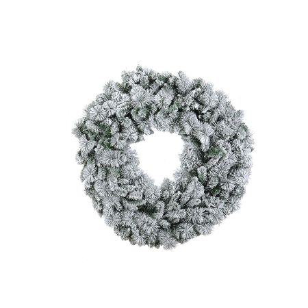 Χριστουγεννιάτικο στεφάνι χιονισμένο PVC 75cm