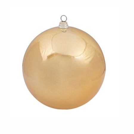 XL Decorative Christmas ball Gold glossy 25cm