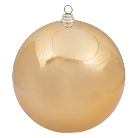 XL Διακοσμητική χριστουγεννιάτικη πλαστική μπάλα Χρυσή γυαλιστερή 40cm