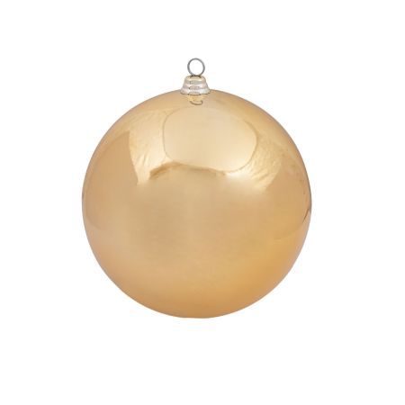 XL Διακοσμητική χριστουγεννιάτικη μπάλα Χρυσή γυαλιστερή 20cm