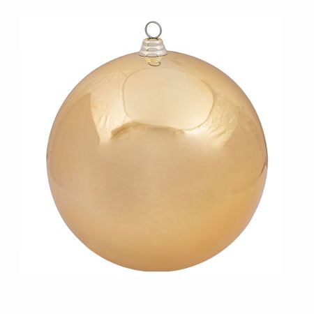 XL Decorative Christmas ball Gold glossy 30cm