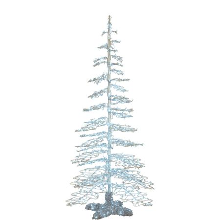 XL Φωτιζόμενο δέντρο από μεταλλικό σκελετό με γιρλάντες IP65 140x250cm