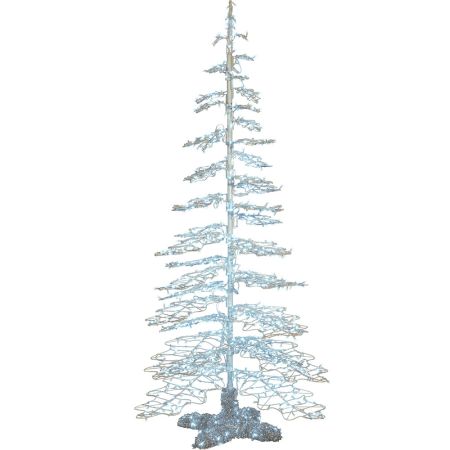 XL Illuminated metal Christmas tree with garlands IP65 160x300cm