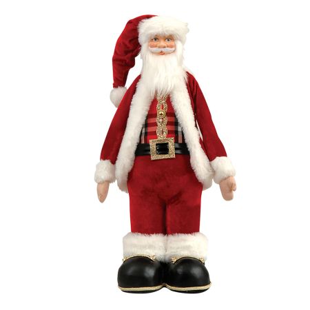 Classic Santa Claus figure plush Red 27x27x90cm