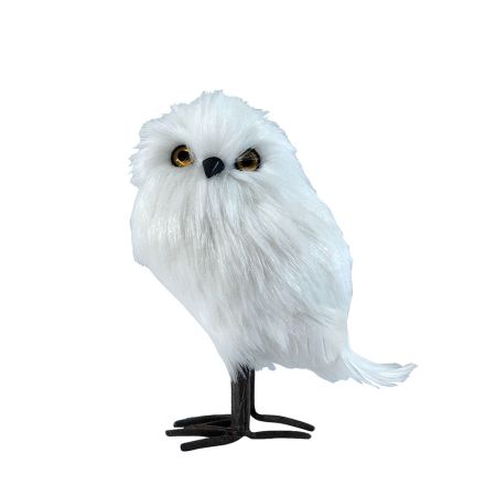Decorative owl White 17x10x17cm