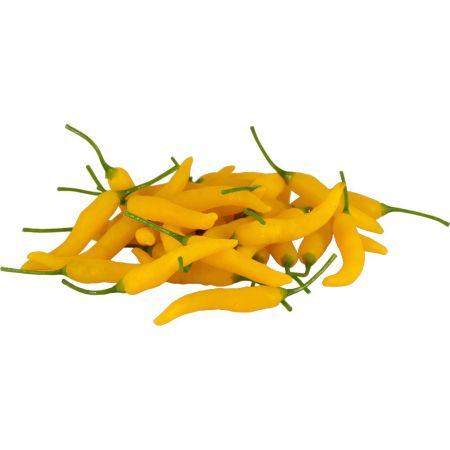 Σετ 36τμχ Διακοσμητικές Καυτερές πιπεριές - απομίμηση Κίτρινες 9,5x1cm