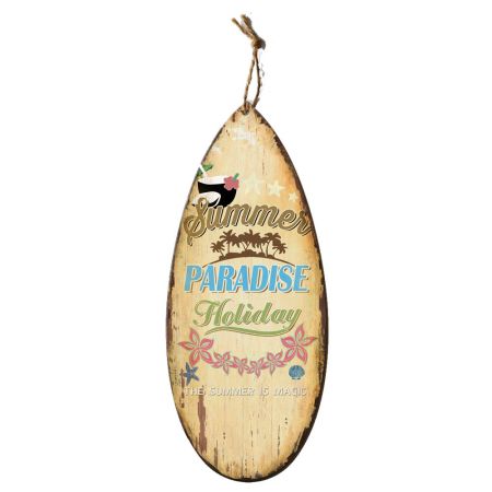 Διακοσμητική Fibreboard σανίδα Surf- Paradise Holidays 24x57cm