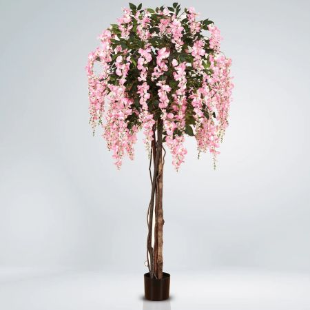 Τεχνητό δέντρο Γλυκίνη με Ροζ άνθη σε γλάστρα 190cm