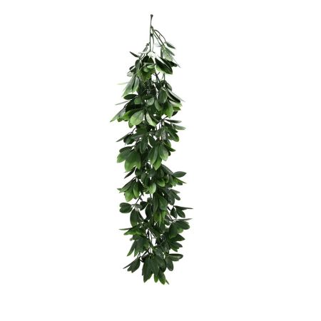 Διακοσμητικό τεχνητό κρεμαστό κλαδί με φύλλα Σεφλέρας Πράσινο 65cm