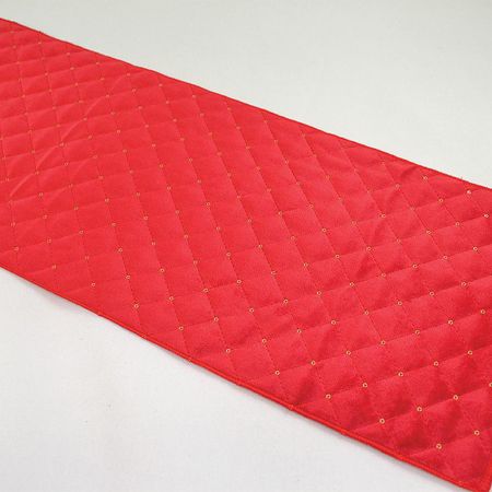 Christmas velvet quilted Runner with sequins Red 24cmx1.40m