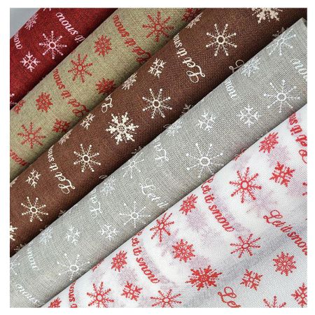 Christmas Canvas fabric Let it Snow 50cmx5m