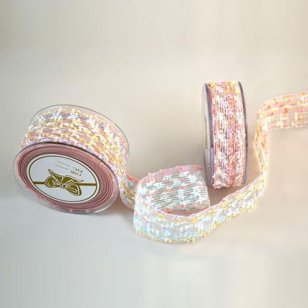 Organza ribbon with razors 2,5cm / 4cmx4,5m