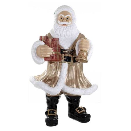XL Διακοσμητικός Άγιος Βασίλης με δώρα και καμπανάκι Fiberglass 180x95x84cm