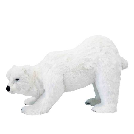 XL Διακοσμητική Πολική αρκούδα λούτρινη με κίνηση 130x78cm