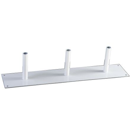 Metal base-stand with 3 slots for flowers and trunks White 16x73cm