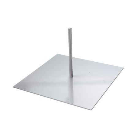 Metal stand for birch trunk Silver 40x40cm