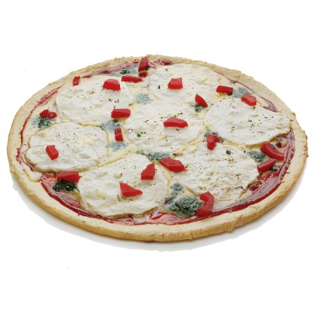 Διακοσμητική πίτσα μοτσαρέλα με πέστο - απομίμηση 25cm