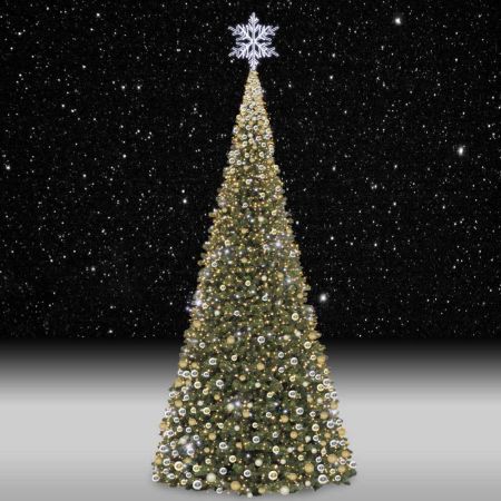 XL Χριστουγεννιάτικο δέντρο Giant Tree με LED και στολισμό 570cm