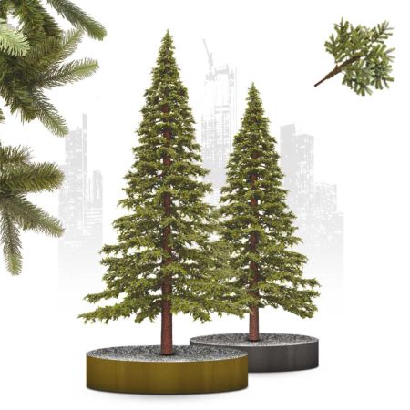 XL Χριστουγεννιάτικο δέντρο Pine Tree Extra με στρογγυλή βάση από 5,80m - 15,80m